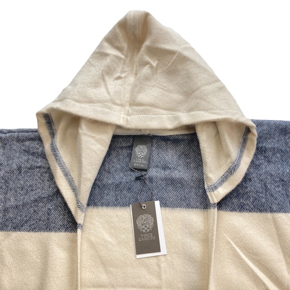 VINCE CAMUTO Colorblock Hooded Poncho - Picture 10 of 15